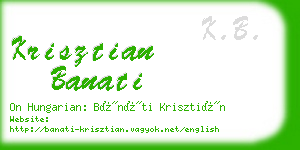 krisztian banati business card